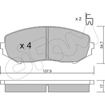 Auto-moto Sada brzdových destiček, kotoučová brzda CIFAM CIF822-766-0