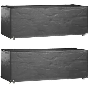 Krycí plachta Plachty na zahradní nábytek 2 ks s 8 očky 192x82x65 cm obdélník IM_3155349