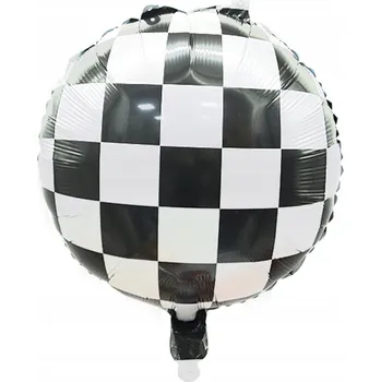 Balónek FÓLIOVÝ BALÓNEK K NAROZENINÁM ŠACHOVNICE ZÁVOD START CÍL 45 CM NA HELIUM