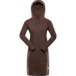 Dámské mikinové šaty ALPINE PRO OLEBA hnědá S