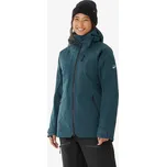 WEDZE Dámská lyžařská a snowboardová bunda hřejivá prodyšná FR500 S MODRÁ|ZELENÁ