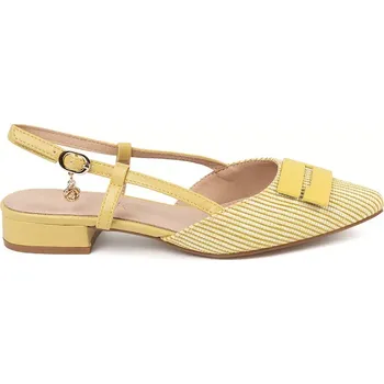 Dámské lodičky Praktické lodičky dámské žluté bez podpatku
