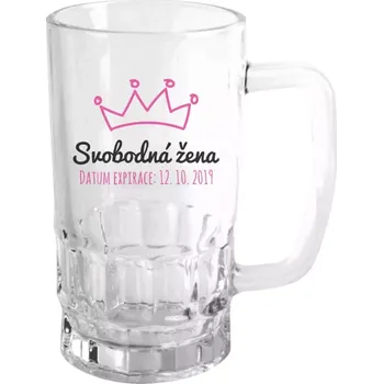 Sklenice Půllitr Svobodná žena