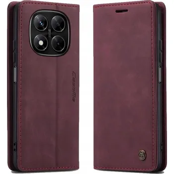 Pouzdro na mobilní telefon Flipové pouzdro Caseme pro Xiaomi Redmi Note 14 Pro 4G červené