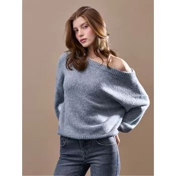 Dámský svetr Volný svetr - L - House - světle šedá - 156GH-09M