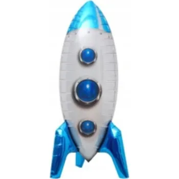Balónek Fóliový balónek 3D Raketa (85 cm * 58 cm)