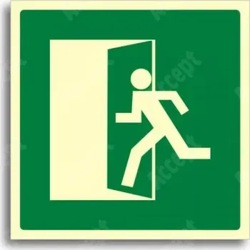 Únikové a protipožární fotoluminiscenční značení ÚNIKOVÝ VÝCHOD - tabulka 15x15cm