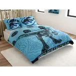 Svítící bavlněné povlečení JURSKÝ SVĚT modré Rozměr povlečení: 70 x 90 cm | 140 x 200 cm