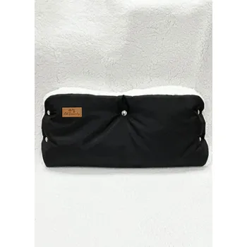 Rukávník Hřejivý rukávník na kočárek - černý bez kožešinky