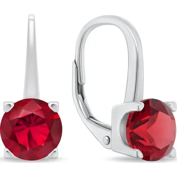 Módní doplněk Brilio Silver Stylové stříbrné náušnice s rudými zirkony EA131W + 2 měsíce na vrácení zboží