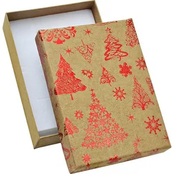 Dárková krabička Papírová dárková krabička vánoční hnědá