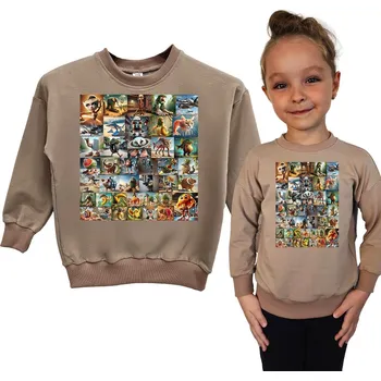 Chlapecké oblečení Dětská tepláková mikina pro dívky, béžová, Italian Brainroty 140/146