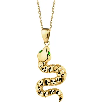 Přívěsek Zlatý přívěsek se smaltem - had - AP541-7677