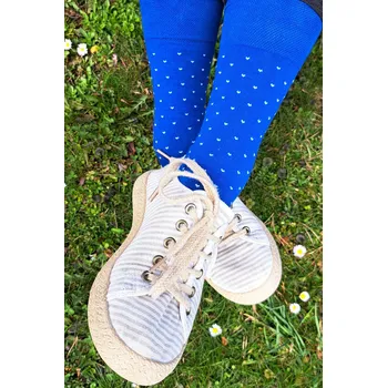 Dámské ponožky Ponožky Drobná srdíčka - modrá Velikost: EU 43-46