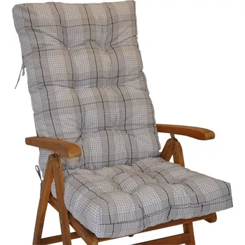 Podsedák Axin Trading s.r.o. Polstr na teakové zahradní křeslo vysoké - látka Antik kostka