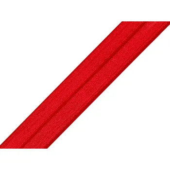 Textilie Lemovací pruženka půlená 18 mm (5m) barva 1 červená