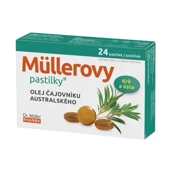 Přírodní produkt Müllerovy pastilky s tea tree 24 pastilek
