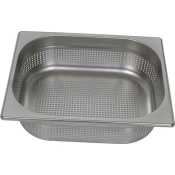 Nádoba na pečení Gastronádoba GN 1/2 děrovaná bez držadel Varianta: GN 1/2-100mm děrovaná bez držadel