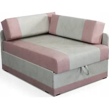 Pohovka Rozkládací rohová pohovka pro jednu osobu Vaxer Růžovo/Šedá