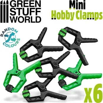 Green Stuff World Mini hobby clamps x6 - sada 65mm svorek (Green Stuff World)
