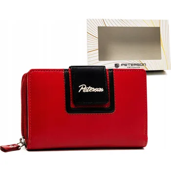PETERSON dámská kožená peněženka z pravé kůže, zapínání na patentku