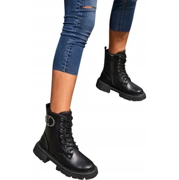 Dámská zimní obuv ČERNÉ DÁMSKÉ KOTNÍKOVÉ BOTY ENOLL 36