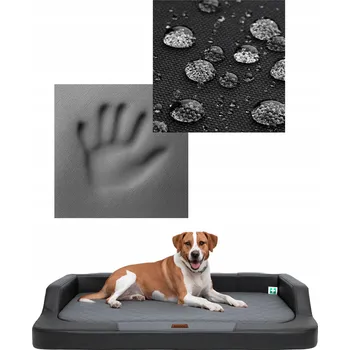 Pelíšek pro psa HobbyDog Pelíšek pro psa Medico Lux eko kůže - černý Velikost: XL - 94x62 cm (83x50 cm)