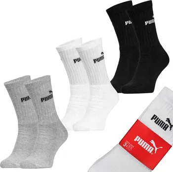 Pánská móda PUMA CREW dlouhé sportovní PONOŽKY mix 3-BALENÍ - 43-46