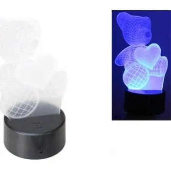 Lampička 3D lampička medvídek