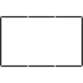 Projektor Přenosné skládací projekční plátno 254 cm 100" 16:9 221x125 cm Bílé plátno s vysokou hustotou pro domácí kino prezentace venkovní použití