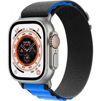 Řemínek na hodinky Nylonový řemínek alpský tah pro Apple Watch Ultra 49mm / 46mm / 45mm / 44mm / 42mm - modročerný