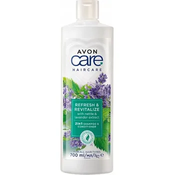 Šampon Avon 2v1 Šampon na vlasy s kopřivou a levandulí 700ml