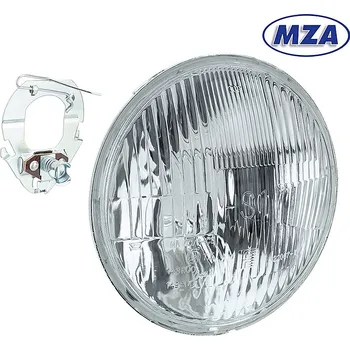 Sklo světlometu Parabola předního světla Simson S51 - Halogen - MZA (ploché sklo)