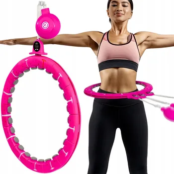 Masážní přístroj Hula hoop Enero s cvočky 34 cm růžová