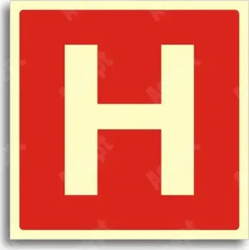 Únikové a protipožární fotoluminiscenční značení HYDRANT - tabulka 15x15cm