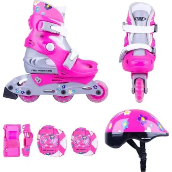 Kolečkové brusle Worker Dětská in-line sada WORKER Polly Velikost L (38-41)