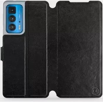 Pouzdro na mobilní telefon Flipové pouzdro Mobiwear Black&Gray pro Motorola Edge 20 Pro (Flipové pouzdro Mobiwear pro Motorola Edge 20 Pro – vzor Black&Gray, magnetické zavírání a stojánek)