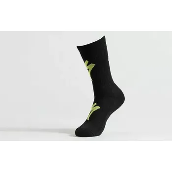 Pánské ponožky Ponožky Specialized Techno MTB Tall Logo Blk/Hyper , velikost M
