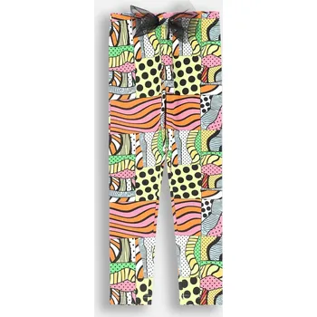 Dámské oblečení Barevné legíny pro dívky s mašlí, velikost 110 Coccodrillo ZC4