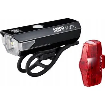 Cyklosvítilna Sada světel CATEYE AMPP 100 + VIZ 100 USB