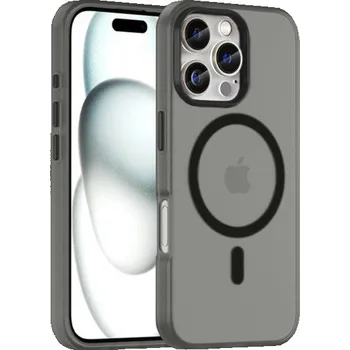 Pouzdro na mobilní telefon Matný průsvitný kryt s MagSafe pro iPhone 16 Pro Max - šedý