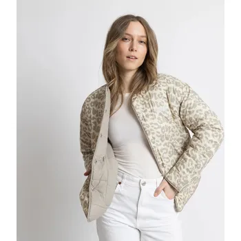 VIVI MARI Oboustranná bunda Ultra Light Puffer stone/leo stone-sand Velikost: M/L