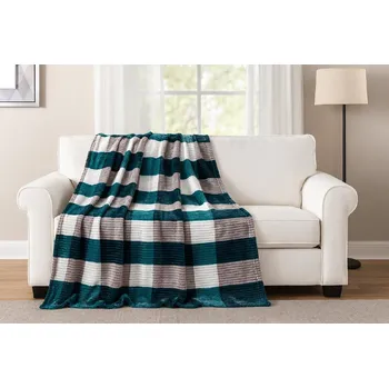 deka Mikroplyšová deka 150 x 220 cm Diamond tyrkysová