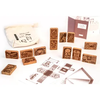 Díl pro stavebnice DIDAWOOD DWOOD Zahradní domek 13 dílů - doplněk k dřevěné stavebnici s příběhem - v pytlíku