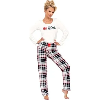 Dámské pyžamo Dámské vánoční pyžamo Donna HoHo - bavlna Ecru L(40)