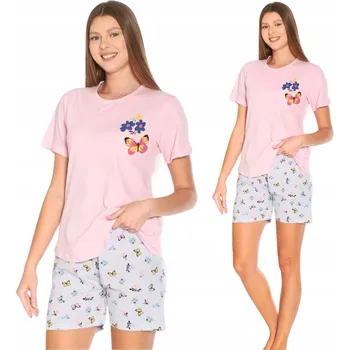 Dámské pyžamo Dámské bavlněné pyžamo krátký rukáv krátké KRAŤASY letní krátké léto L