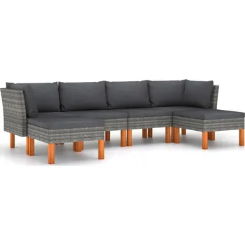 Zahradní nábytek, dřevěná souprava VidaXL, šedá, 6 ks