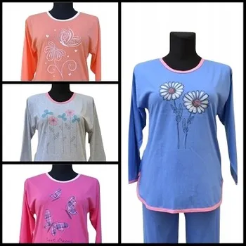 Dámské oblečení DÁMSKÉ PYŽAMO BAVLNA DLOUHÝ RUKÁV 164 M SUTEX