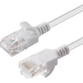 Síťový kabel MicroConnect CAT6a U/UTP SLIM 0.25m bílá (V-UTP6A0025W-SLIM)