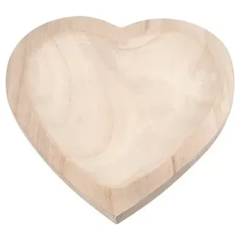 Maják Mísa 23x4,5x23,5cm srdce dřevěné dekorační